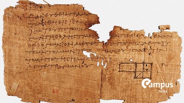 Papyrus Oxyrhynchus 29, with a fragment of Euclid's Elements, Between 75 and 125 AD. Found in the Collection of Penn Museum.
| Bild: picture alliance / Heritage-Images | © Fine Art Images/Heritage Images